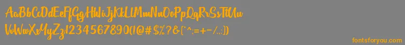 Outlander DF Font – Orange Fonts on Gray Background