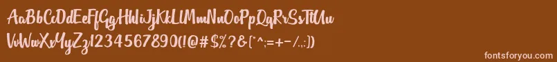 Outlander DF Font – Pink Fonts on Brown Background