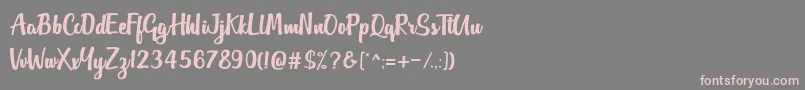 Outlander DF Font – Pink Fonts on Gray Background