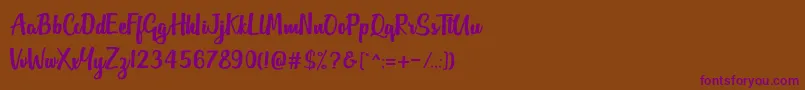 Outlander DF Font – Purple Fonts on Brown Background