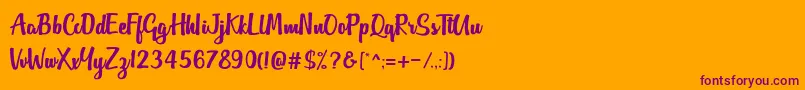 Шрифт Outlander DF – фиолетовые шрифты на оранжевом фоне