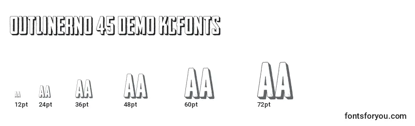 OutlinerNo 45 DEMO KCFonts Font Sizes