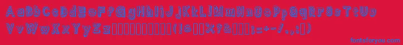 Outlyne Regular Font – Blue Fonts on Red Background