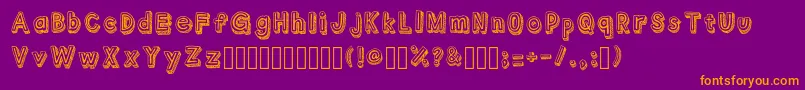 Outlyne Regular Font – Orange Fonts on Purple Background