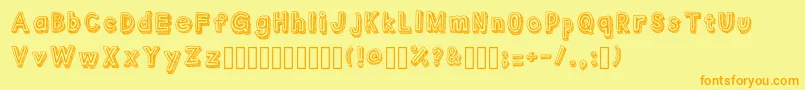 Шрифт Outlyne Regular – оранжевые шрифты на жёлтом фоне