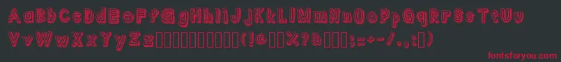 Outlyne Regular Font – Red Fonts on Black Background