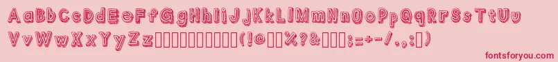 Outlyne Regular Font – Red Fonts on Pink Background