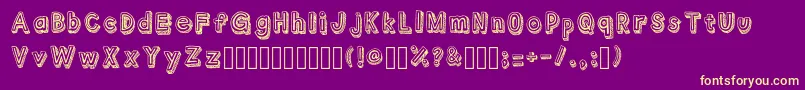 Outlyne Regular Font – Yellow Fonts on Purple Background