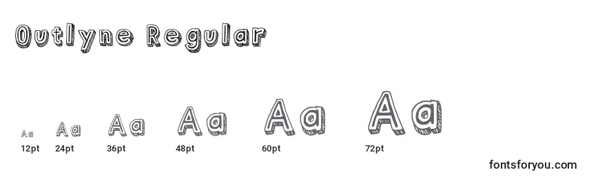 Outlyne Regular Font Sizes