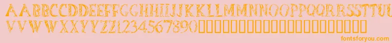 OutOfAfrica Font – Orange Fonts on Pink Background