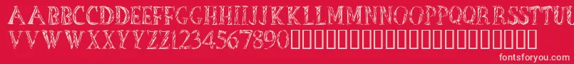 OutOfAfrica Font – Pink Fonts on Red Background