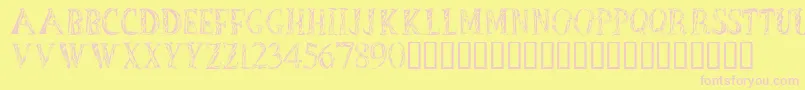 OutOfAfrica Font – Pink Fonts on Yellow Background