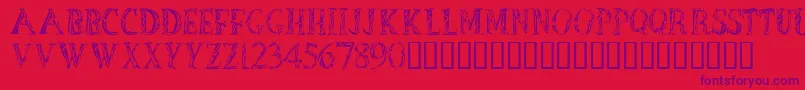 OutOfAfrica Font – Purple Fonts on Red Background