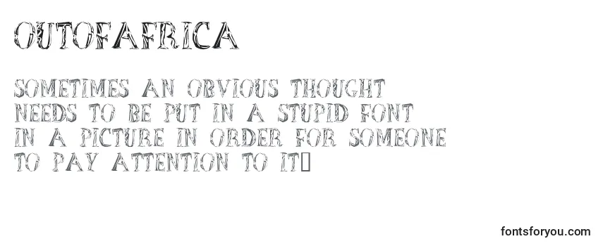Review of the OutOfAfrica (136304) Font