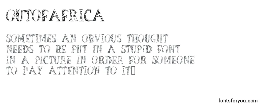 Schriftart OutOfAfrica (136304)