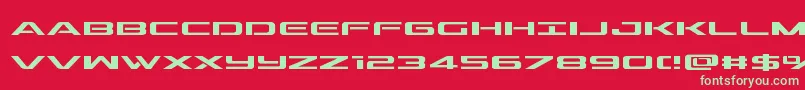 outrider Font – Green Fonts on Red Background
