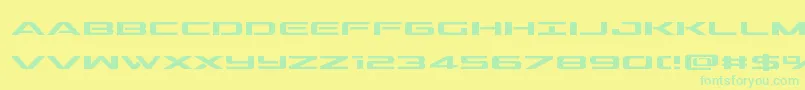 outrider Font – Green Fonts on Yellow Background