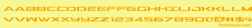 outrider Font – Orange Fonts on Yellow Background
