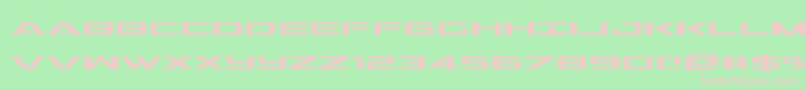 outrider-Schriftart – Rosa Schriften auf grünem Hintergrund