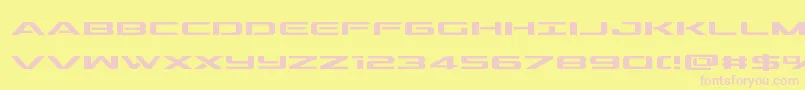 outrider Font – Pink Fonts on Yellow Background