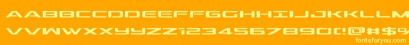 outrider Font – Yellow Fonts on Orange Background