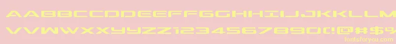 outrider Font – Yellow Fonts on Pink Background