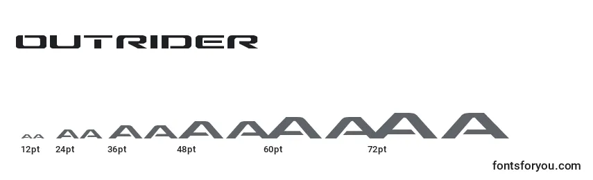 Размеры шрифта Outrider (136305)