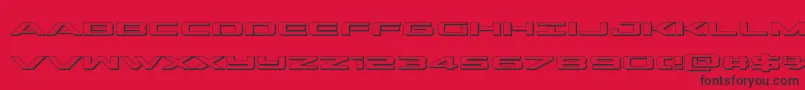 Шрифт outrider3d – чёрные шрифты на красном фоне