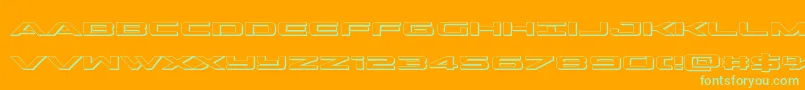 Шрифт outrider3d – зелёные шрифты на оранжевом фоне