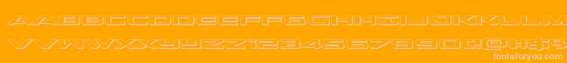 outrider3d Font – Pink Fonts on Orange Background