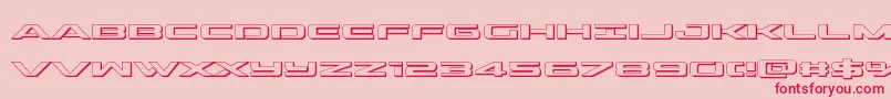 outrider3d Font – Red Fonts on Pink Background