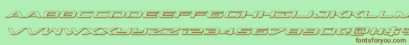 outrider3dital Font – Brown Fonts on Green Background