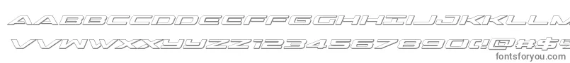 Шрифт outrider3dital – серые шрифты на белом фоне