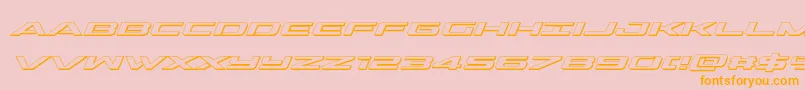 outrider3dital-Schriftart – Orangefarbene Schriften auf rosa Hintergrund