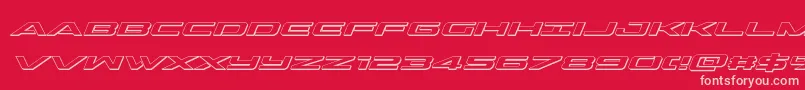 outrider3dital Font – Pink Fonts on Red Background