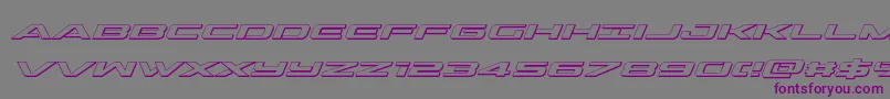 outrider3dital Font – Purple Fonts on Gray Background