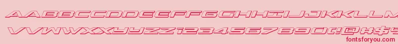 outrider3dital Font – Red Fonts on Pink Background