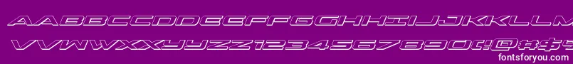 outrider3dital Font – White Fonts on Purple Background