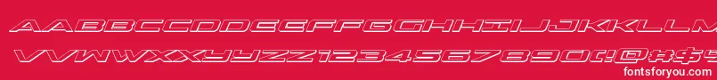 outrider3dital Font – White Fonts on Red Background