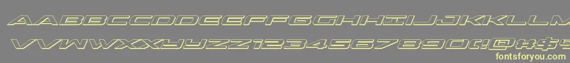 outrider3dital Font – Yellow Fonts on Gray Background