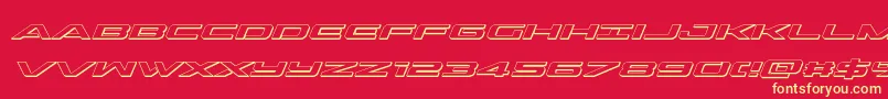 More about outrider3dital Font outrider3dital Font – Yellow Fonts on Red Background