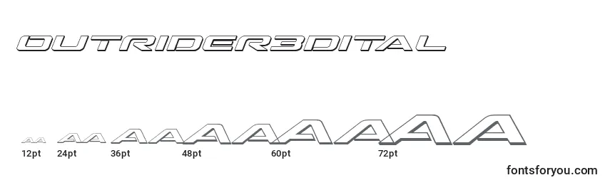 Outrider3dital (136307) Font Sizes