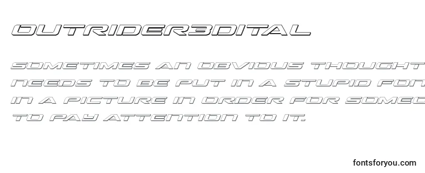 Review of the Outrider3dital (136307) Font