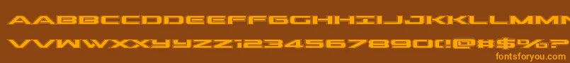 outrideracad Font – Orange Fonts on Brown Background