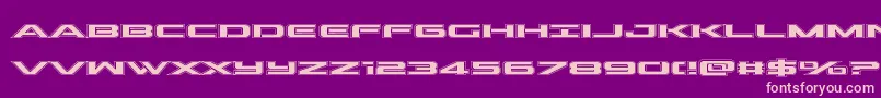 outrideracad Font – Pink Fonts on Purple Background