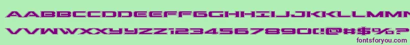 outrideracad Font – Purple Fonts on Green Background