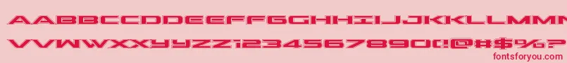 outrideracad Font – Red Fonts on Pink Background