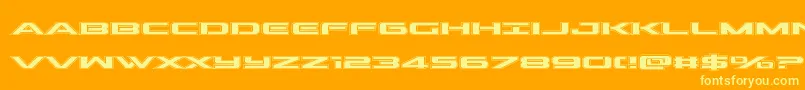 outrideracad Font – Yellow Fonts on Orange Background