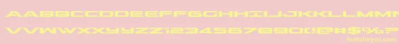 outrideracad Font – Yellow Fonts on Pink Background