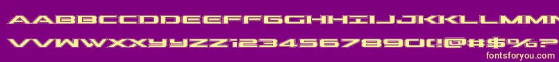 outrideracad Font – Yellow Fonts on Purple Background